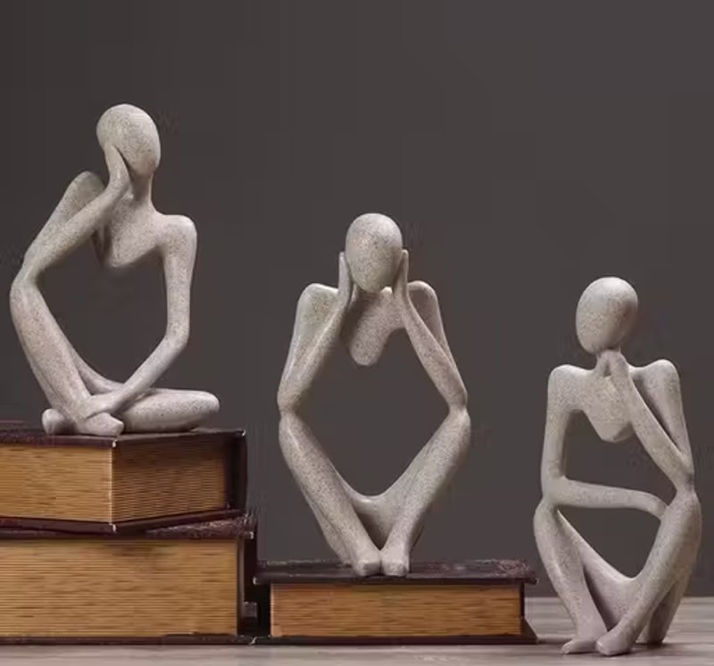 Thinker Statues Set of 3